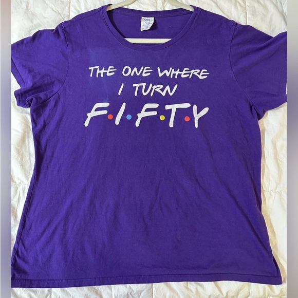 The One Where I Turn FIFTY T-shirt - Purple - Size XXL - Picture 2 of 9